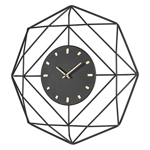 Modern Black and Gold 24" Silent Wall Clock