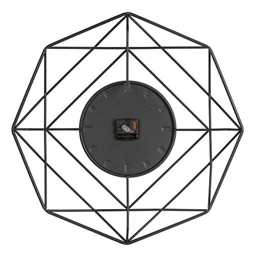 Modern Black and Gold 24" Silent Wall Clock