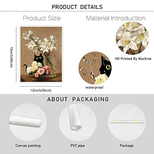 Vintage Cat Wall Art - Henri Fantin Latour Print