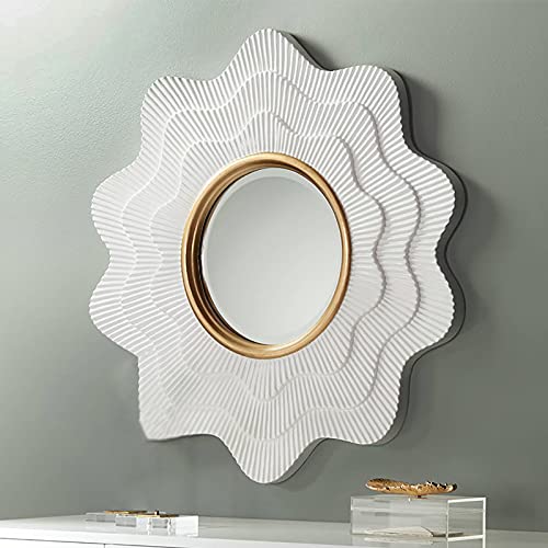 TAISK Large Modern Round Wall Mirror with HD Silver Mirror Decorative Mirror for Bedroom, Living Room, Kitchen, Bedroom, and Entryway