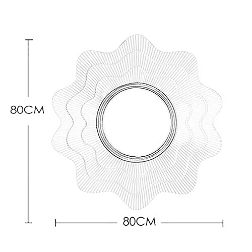 Large Modern Round HD Silver Wall Mirror