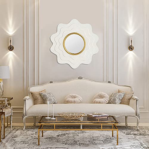 Large Modern Round HD Silver Wall Mirror