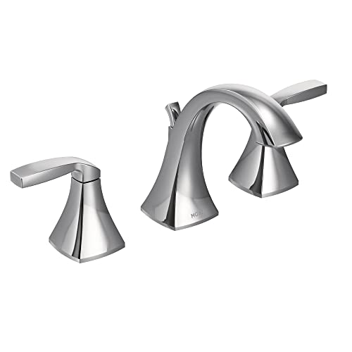 Moen Voss Chrome Two-Handle 8 in. Widespread Bathroom Faucet Trim Kit, Valve Required, T6905