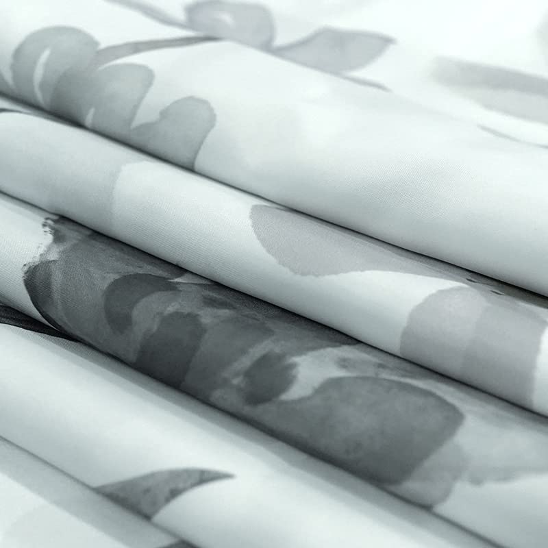 Boho Floral Shower Curtain Set with Hooks