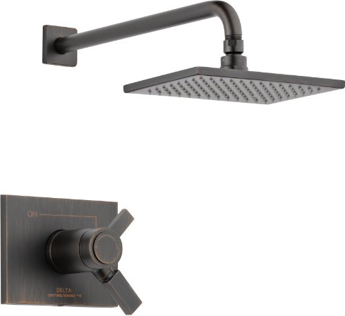 Delta Faucet Vero 17T Series Dual-Function Shower Trim Kit with Single-Spray Touch-Clean Rain Shower Head, Venetian Bronze T17T253-RB (Valve Not Included)