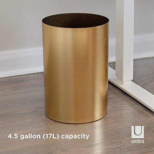 Umbra Metalla Gold Trash Can for Home or Office