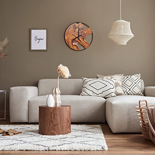 Gamoora 16” Rustic Wood Wall Clock – Live Edge Design