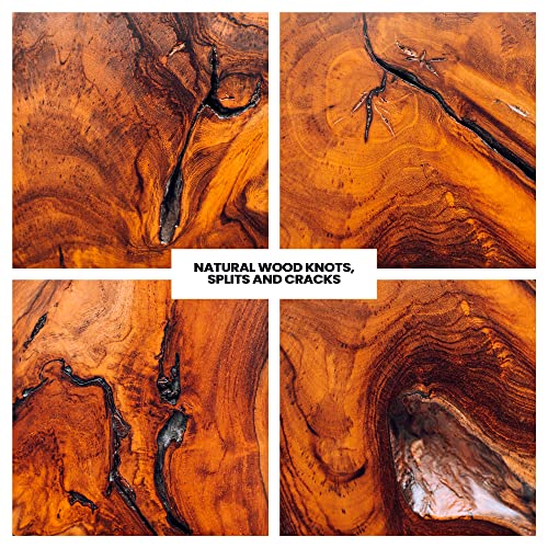 Gamoora 16” Rustic Wood Wall Clock – Live Edge Design