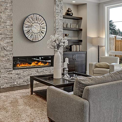 Parisian-Inspired Large Round Wall Clock 24”