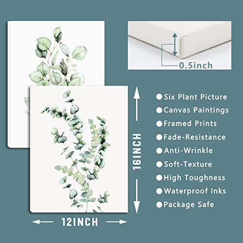 Framed Botanical Wall Art Canvas Prints Set