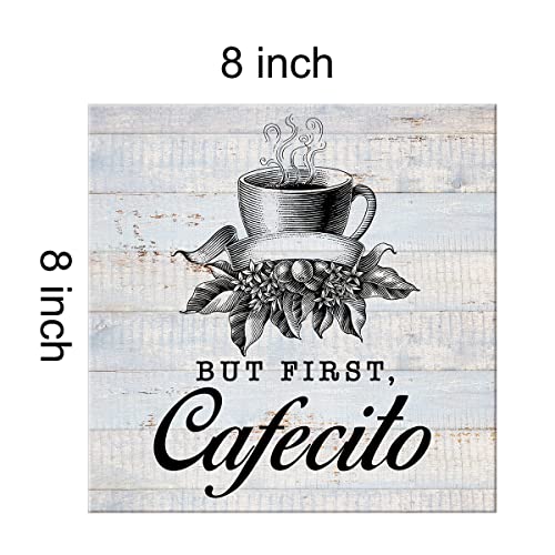 But First Cafecito Farmhouse Coffee Wall Art