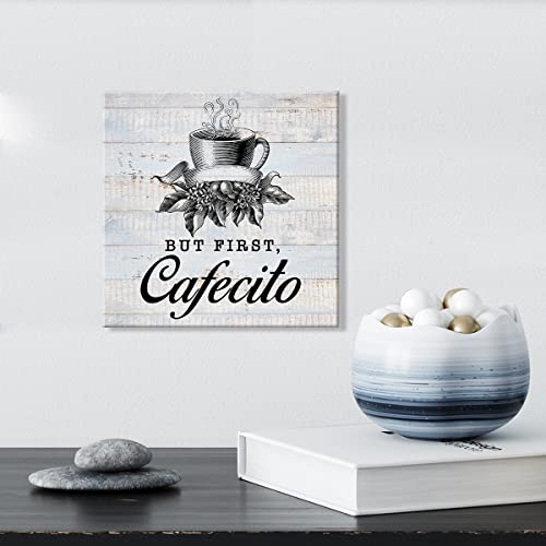 But First Cafecito Farmhouse Coffee Wall Art