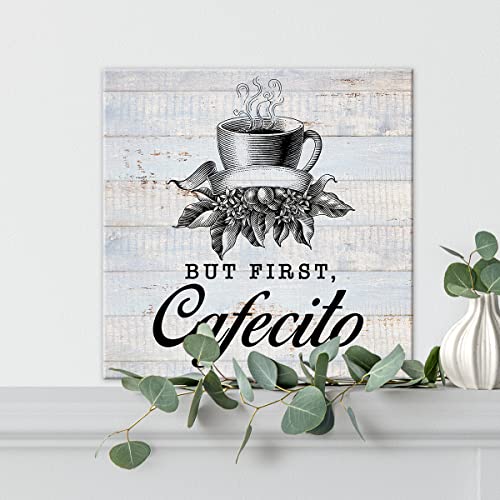 But First Cafecito Farmhouse Coffee Wall Art