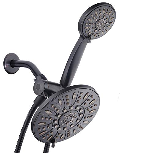 AquaDance Oil Rubbed Bronze 7" Premium High Pressure 3-Way Rainfall Combo with Extra Long 72 inch Hose – Enjoy Luxury 6-Setting Rain Showerhead and Matching Hand Held Shower Separately or Together