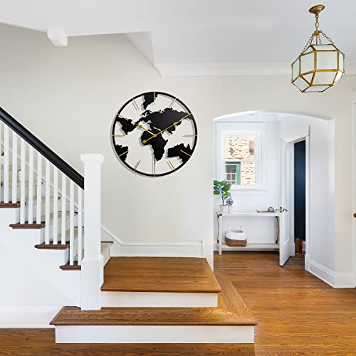 Modern Metal Wall Clock - 61 cm Silent Design