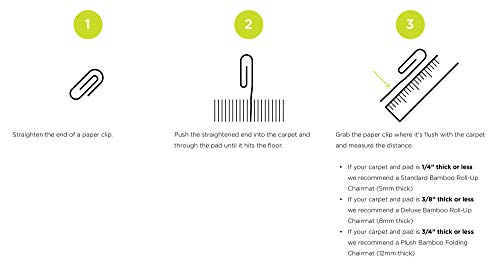 Dark Cherry Bamboo Roll-Up Chairmat, 44"x52