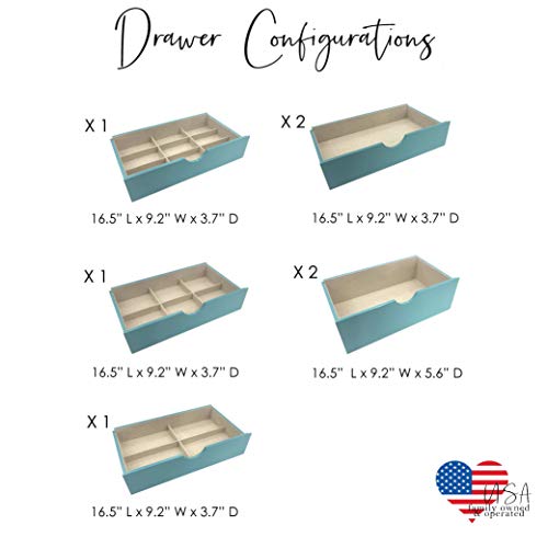 Turquoise Large Fully Locking Jewelry Armoire