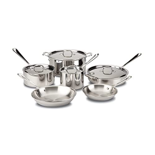 Professional Grade 10-Piece Stainless Cookware Set