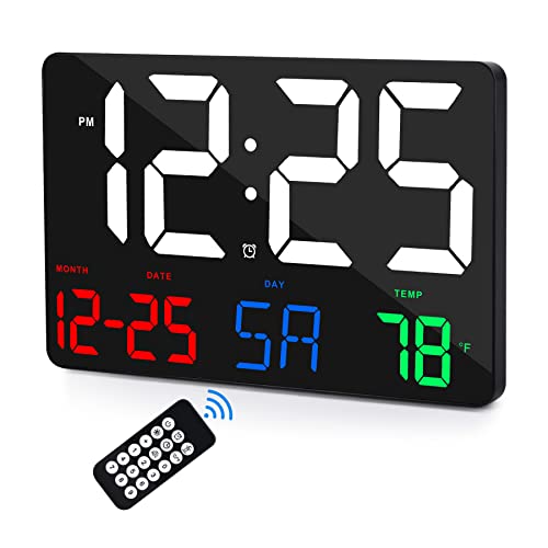 LED Digital Wall Clock with Remote Control