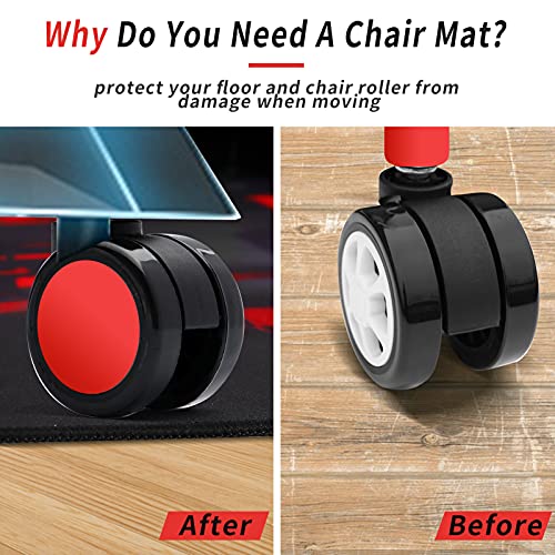 Large Octagon Gaming Chair Mat for Hard Floors