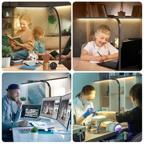 Double Head LED Desk Lamp with Dimming Features