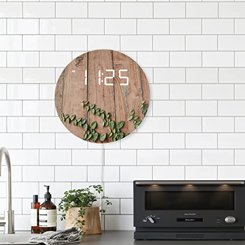 Vintage Rattan Wall Clock - USB Powered 10