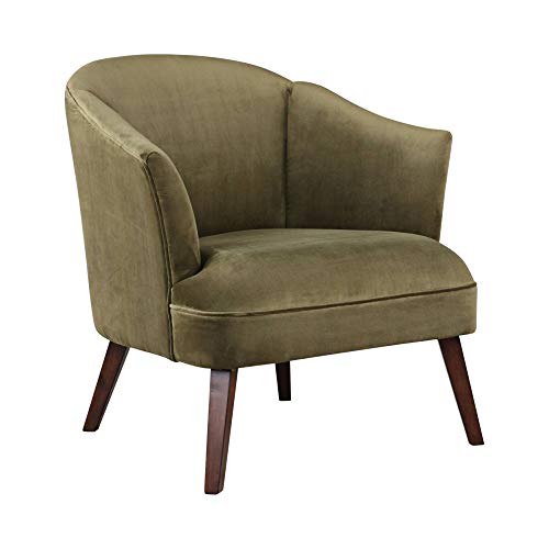 Uttermost Conroy Soft Olive Velvet Fabric Accent Chair