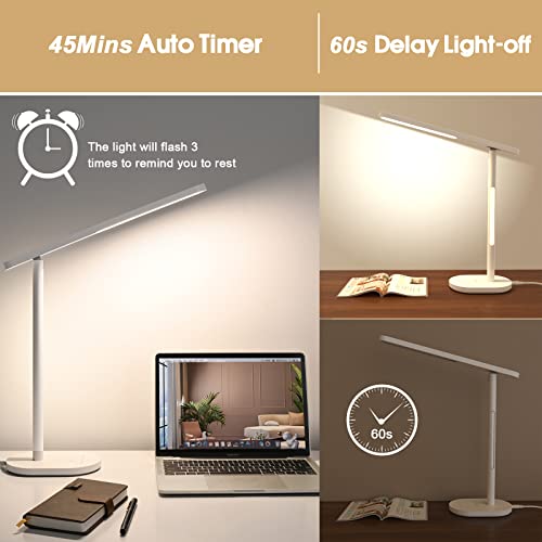 Modern LED Desk Lamp with Night Light & Timer