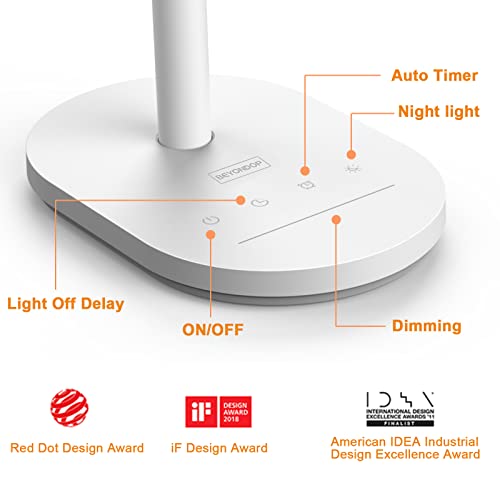 Modern LED Desk Lamp with Night Light & Timer