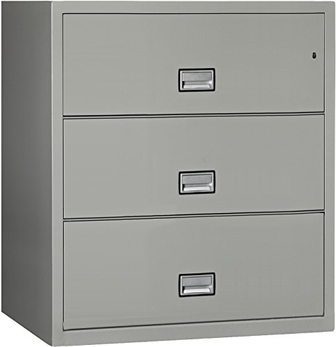 Light Gray 3-Drawer Fireproof File Cabinet
