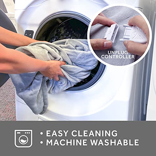 Champagne Lattice Heated Sherpa Throw Blanket