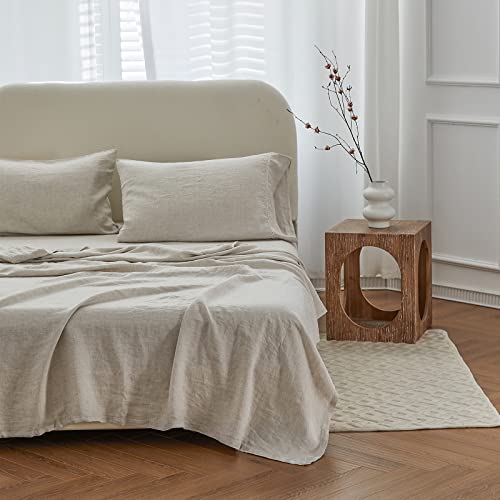 Belgian Linen King Size Bed Sheet Set