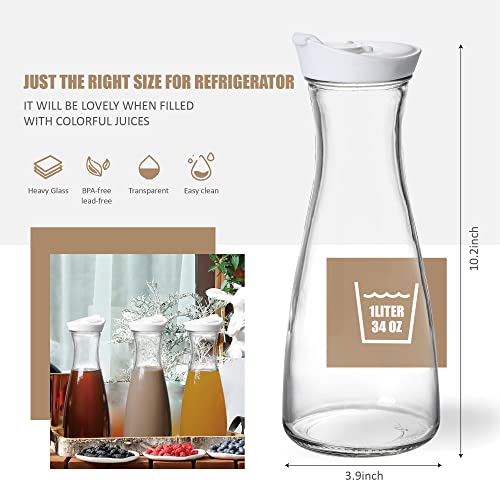 Glass Carafe Set for Juices and Beverages