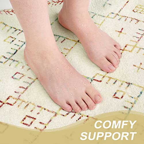 Colorful Boho Non-Slip Bathroom Rug Mat 20x31 inch
