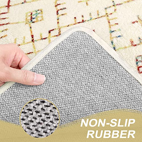 Colorful Boho Non-Slip Bathroom Rug Mat 20x31 inch