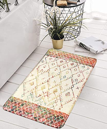 Colorful Boho Non-Slip Bathroom Rug Mat 20x31 inch