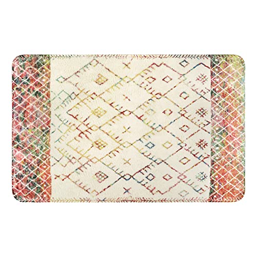 Colorful Boho Non-Slip Bathroom Rug Mat 20x31 inch