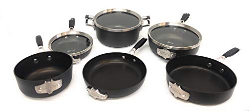 Calphalon Nonstick Cookware Set, Space-Saving, 9 Pieces