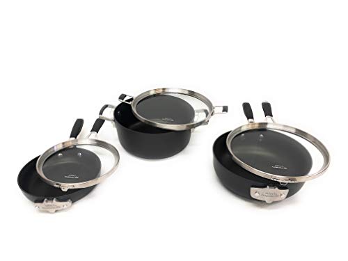 Calphalon Nonstick Cookware Set, Space-Saving, 9 Pieces