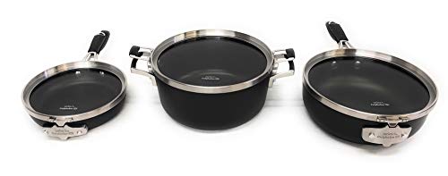 Calphalon Nonstick Cookware Set, Space-Saving, 9 Pieces
