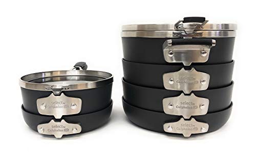 Calphalon Nonstick Cookware Set, Space-Saving, 9 Pieces