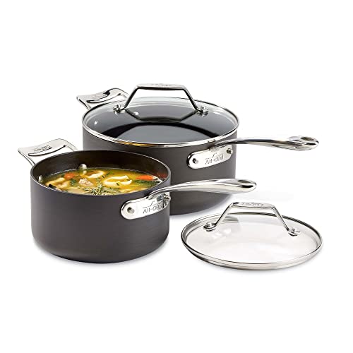 Nonstick Black Saucepan Set, 4-Piece