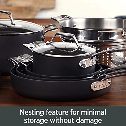 Nonstick Black Saucepan Set, 4-Piece