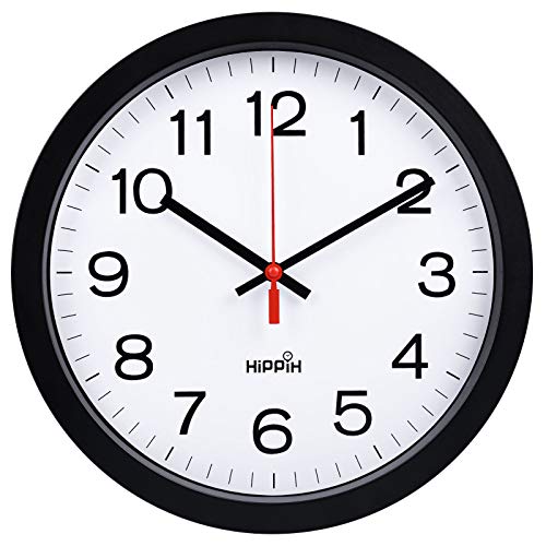 12" Silent Quartz Wall Clock - Easy to Read