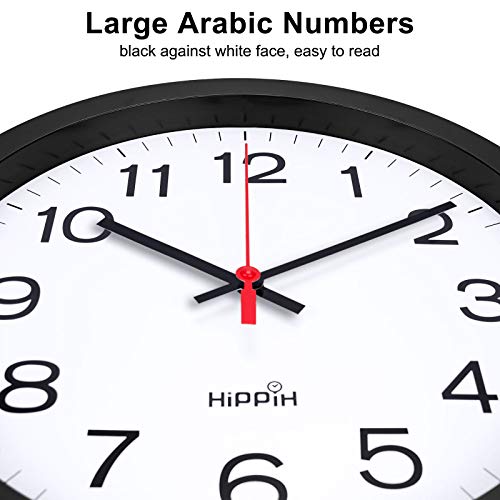 12" Silent Quartz Wall Clock - Easy to Read