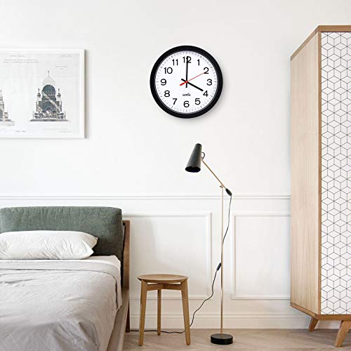 12" Silent Quartz Wall Clock - Easy to Read