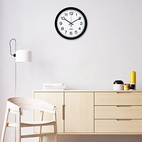 12" Silent Quartz Wall Clock - Easy to Read