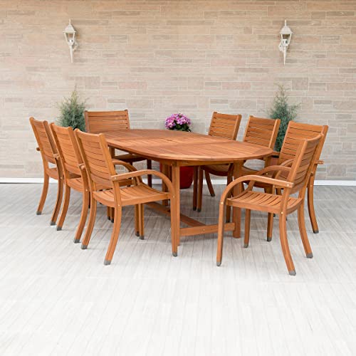 Amazonia Arizona 9 Piece Oval Outdoor Dining Set