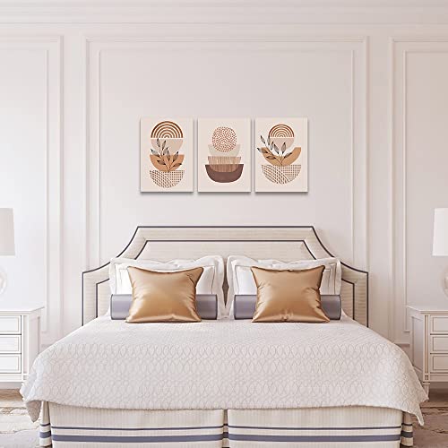 Boho Abstract Canvas Wall Art - 3 Piece Set