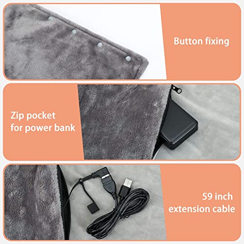 Cozy USB Heated Blanket with 3 Heat Settings